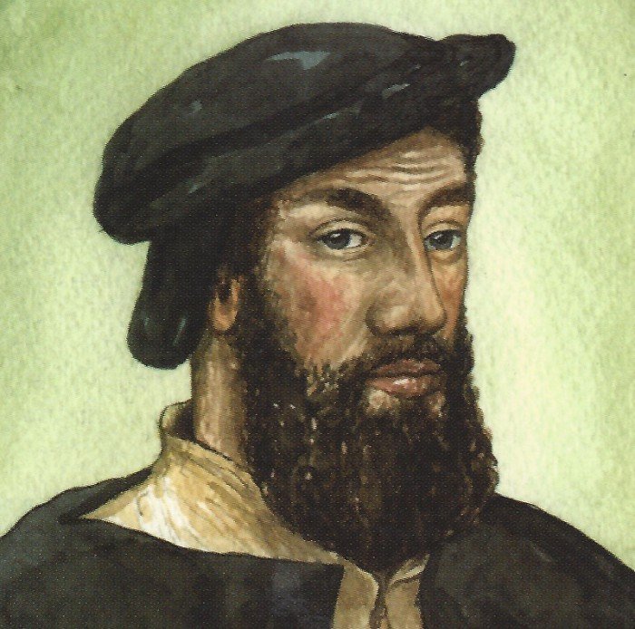 Tak mógł wyglądać Gregorius Agricola, mal. Wiktor Staszak