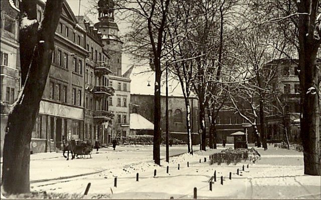 Bankowa zimą w latach 50-tych minionego stulecia.