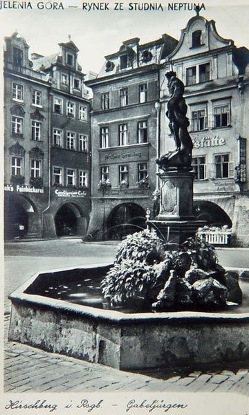 Neptun w „podwójnym” wydaniu: niemiecka pocztówka z polską pieczątką.