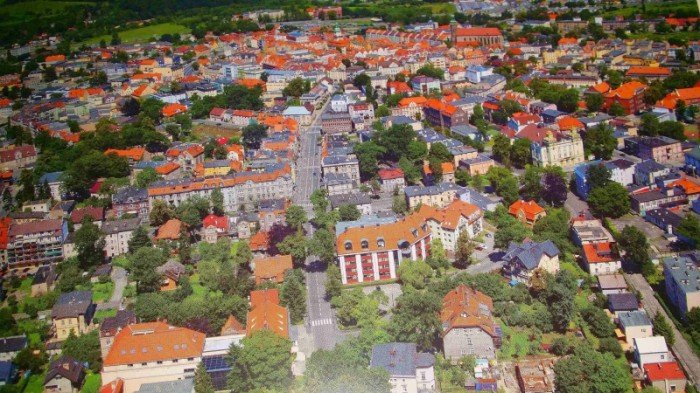 Jelenia Góra z lotu ptaka
