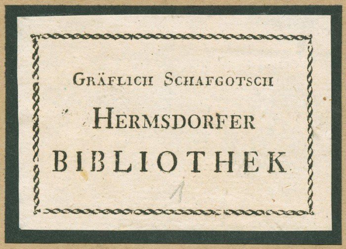Ekslibris Biblioteki Majorackiej w Sobieszowie