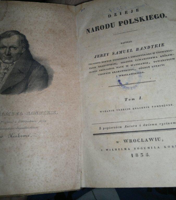 Jedno z dzieł J.S.Bandtkego wydane we Wrocławiu