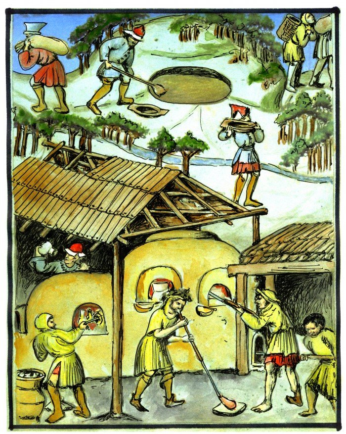 Średniowieczna huta szkła