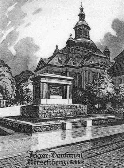 Pomnik Strzelców przy Kościele Łaski (Gnaden Kirche), dziś – garnizonowy.
