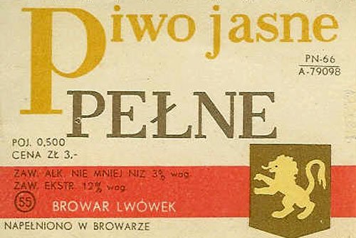 Kultowe piwo PRL – lwóweckie jasne pełne.