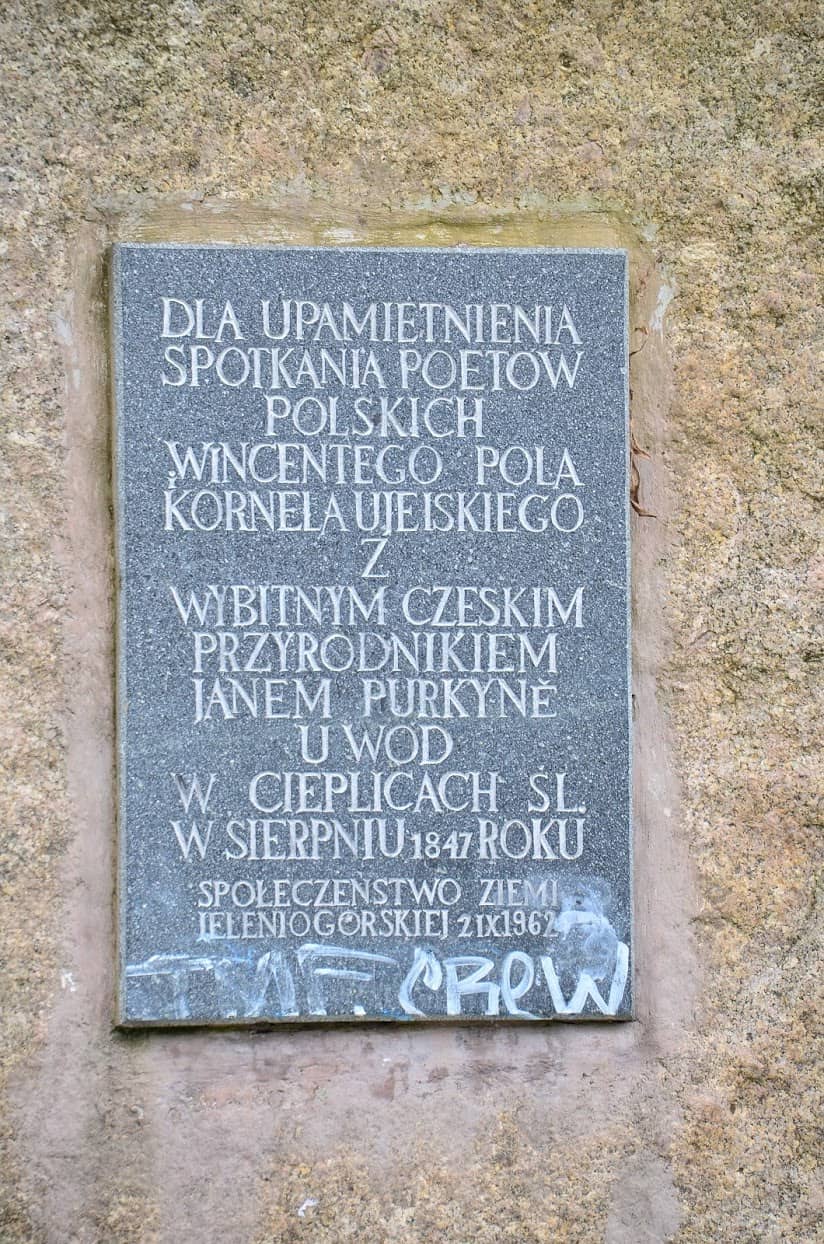 Tablica pamiątkowa w Cieplicach/fot. Internet