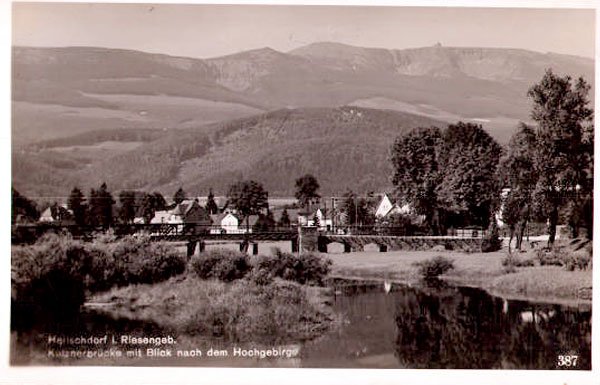 Panorama Karkonoszy widziana z dawnego Malinnika.