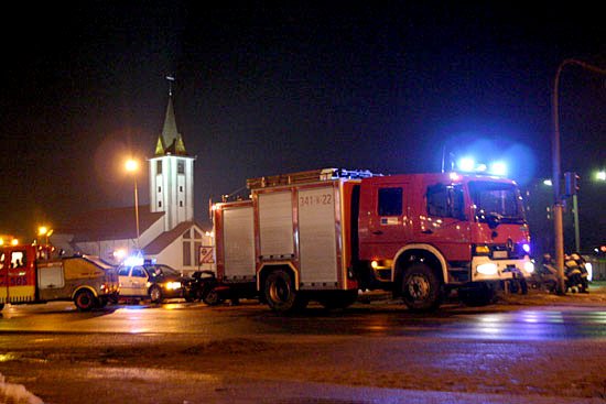 Służby ratownicze gotowe do działania.