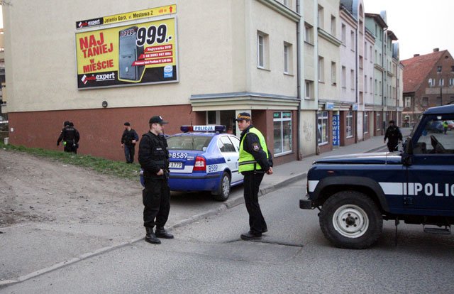 Ulica Pijarska podczas fałszywego alarmu bombowego sprzed kilku dni.