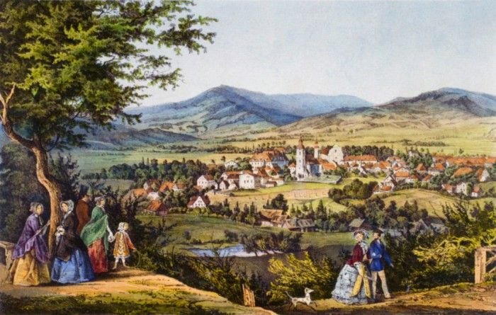 Cieplice w poł. XIX wieku