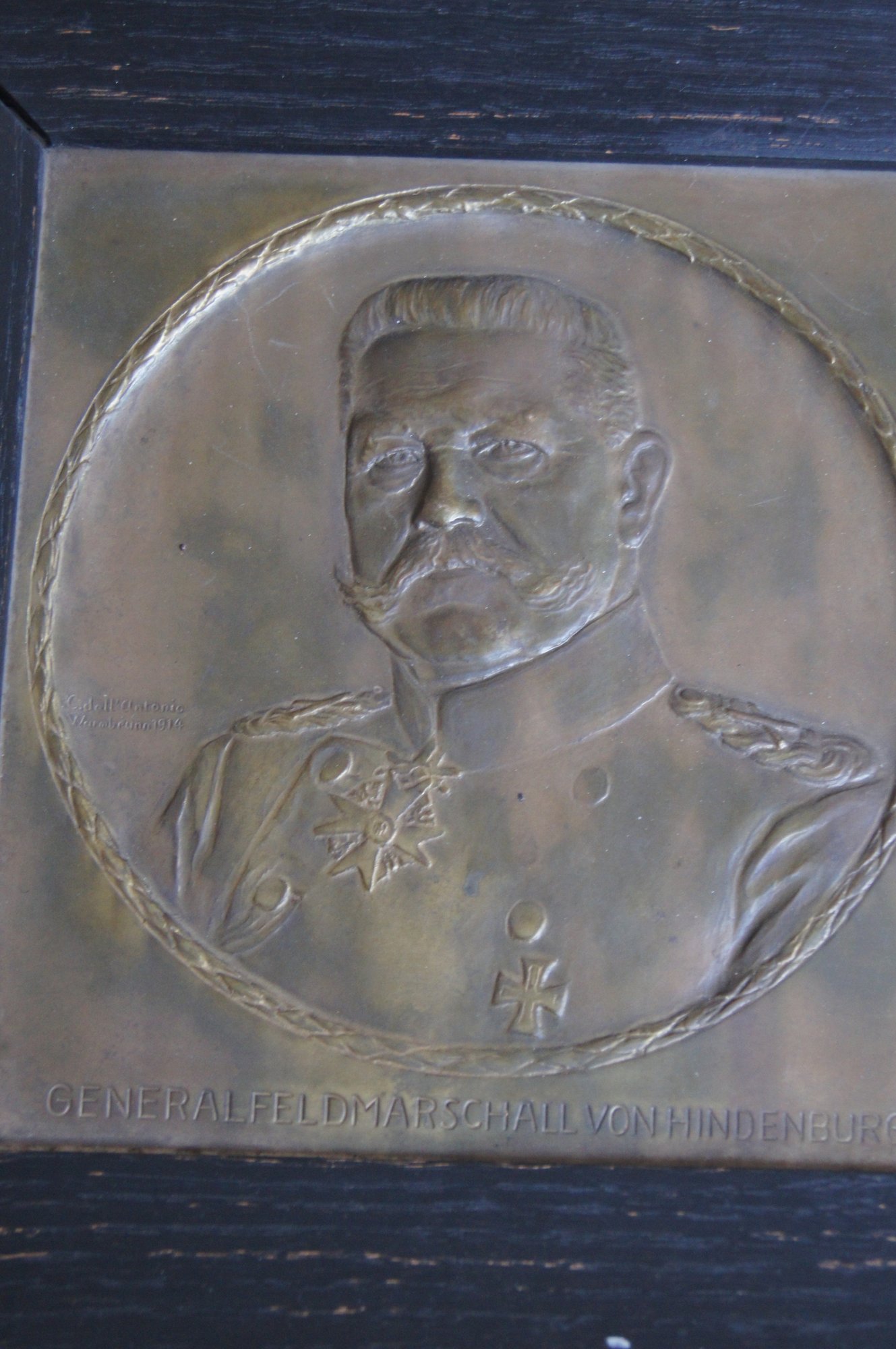 Plakieta z wizerunkiem Hindenburga, wykonana przez Cirillo del''Antonio/fot. S. Firszt
