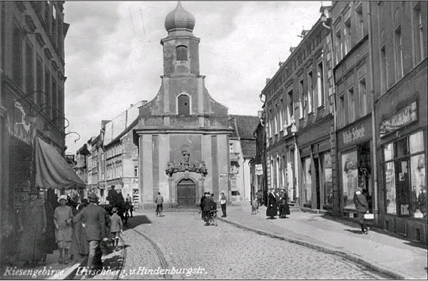 Hindenburgstrasse w latach 30-tych. Do dziś prawie się nie zmieniła.