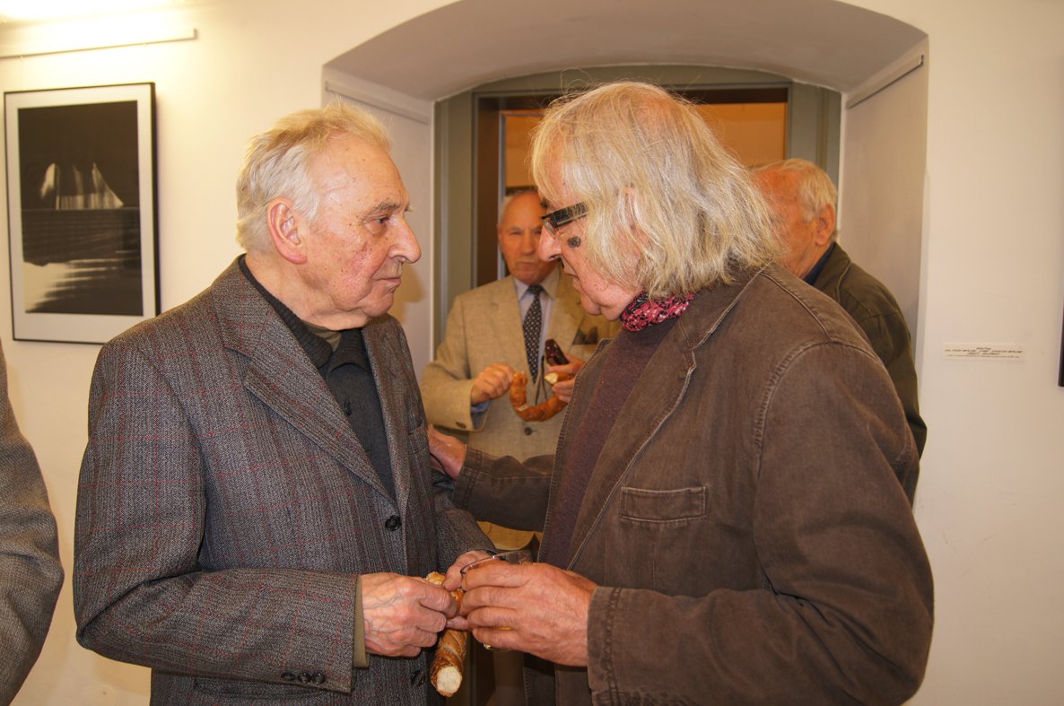 Stefan Papp i Paweł Trybalski na otwarciu wystawy w Muzeum Przyrodniczym w Jeleniej Górze/fot. Muzeum Przyrodnicze