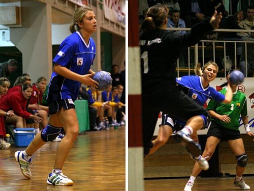 Marzena Buchcic w efektownym rzucie ze skrzydła.