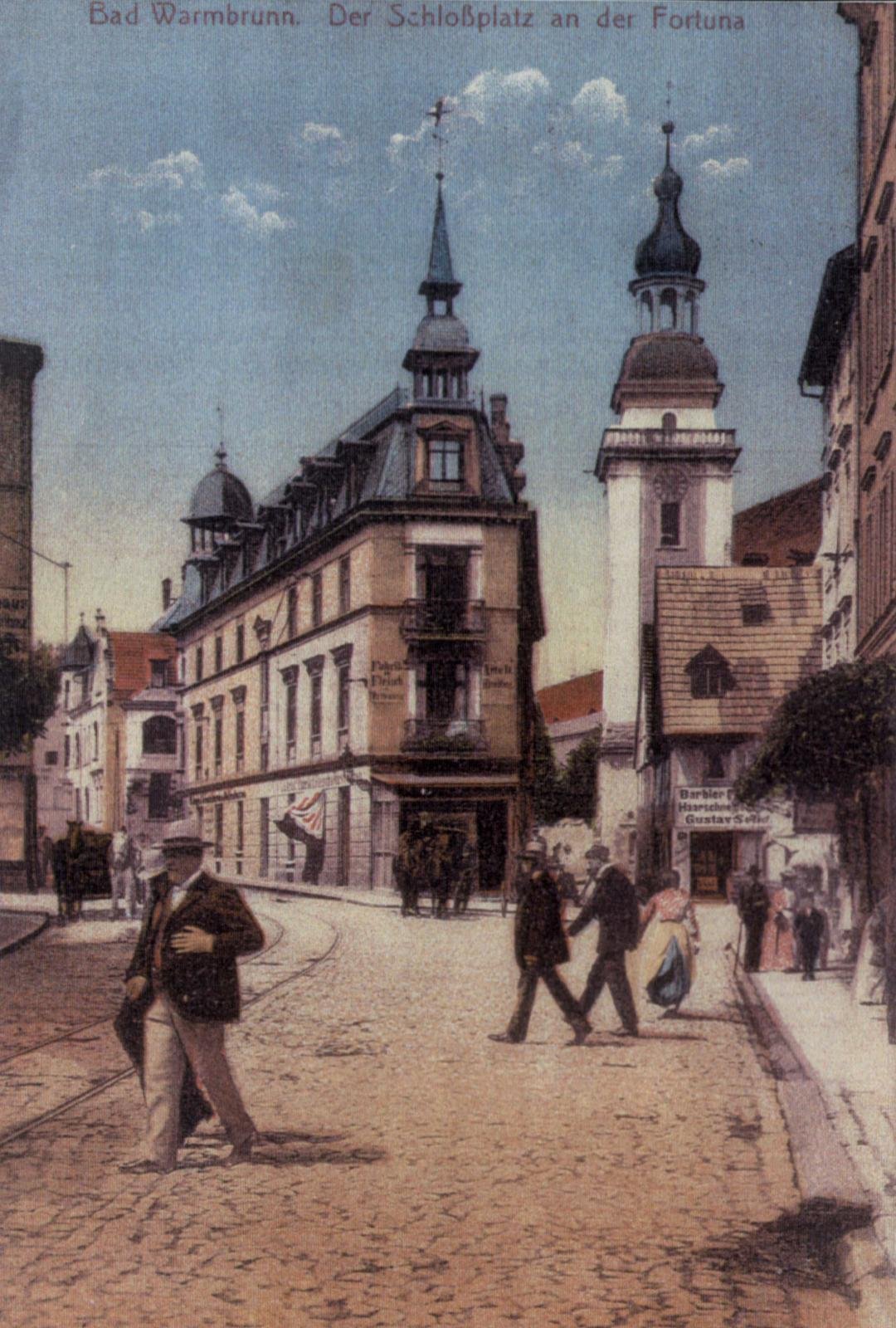 Trójkątny dom w Cieplicach/Pocztówka ze zbiorów Muzeum Przyrodniczego w Jeleniej Górze
