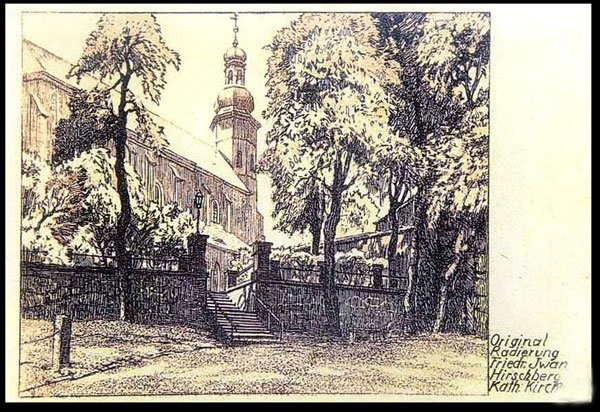 Schodki na ulicę Jelenią uchowały się do dziś: na wzniesieniu – kościół parafialny.