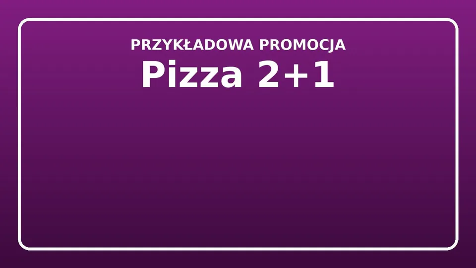 [PRZYKŁAD] Pizza 2+1 (plakat poziomy)